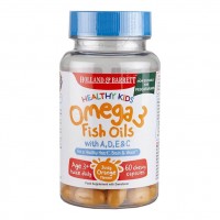 Holland & Barrett Healthy Kids Omega 3 Fish Oils With A,d,e & C Juicy Orange Flavour 60 Chewy Capsules