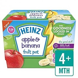 Heinz Apple Banana Fruit Pot 4pk