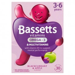 Bassett'S Multivitamin Pastilles 3-6 Yrs + Omega-3 Blackcurrant & Apple
