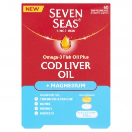 Seven Seas Omega-3 Fish Oil Plus Cod Liver Oil + Magnesium 60 Supplements