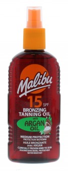 Malibu Spf 15 Bronzing Tanning Oil With Argan Oil