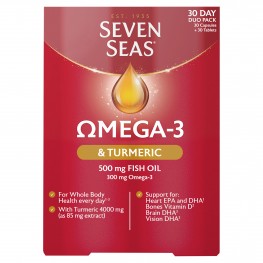 Seven Seas Omega-3 Fish Oil & Turmeric With Vitamin D 30 Day Duo Pack