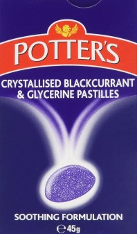 Potters Pastilles Blackcurrant & Glycerine