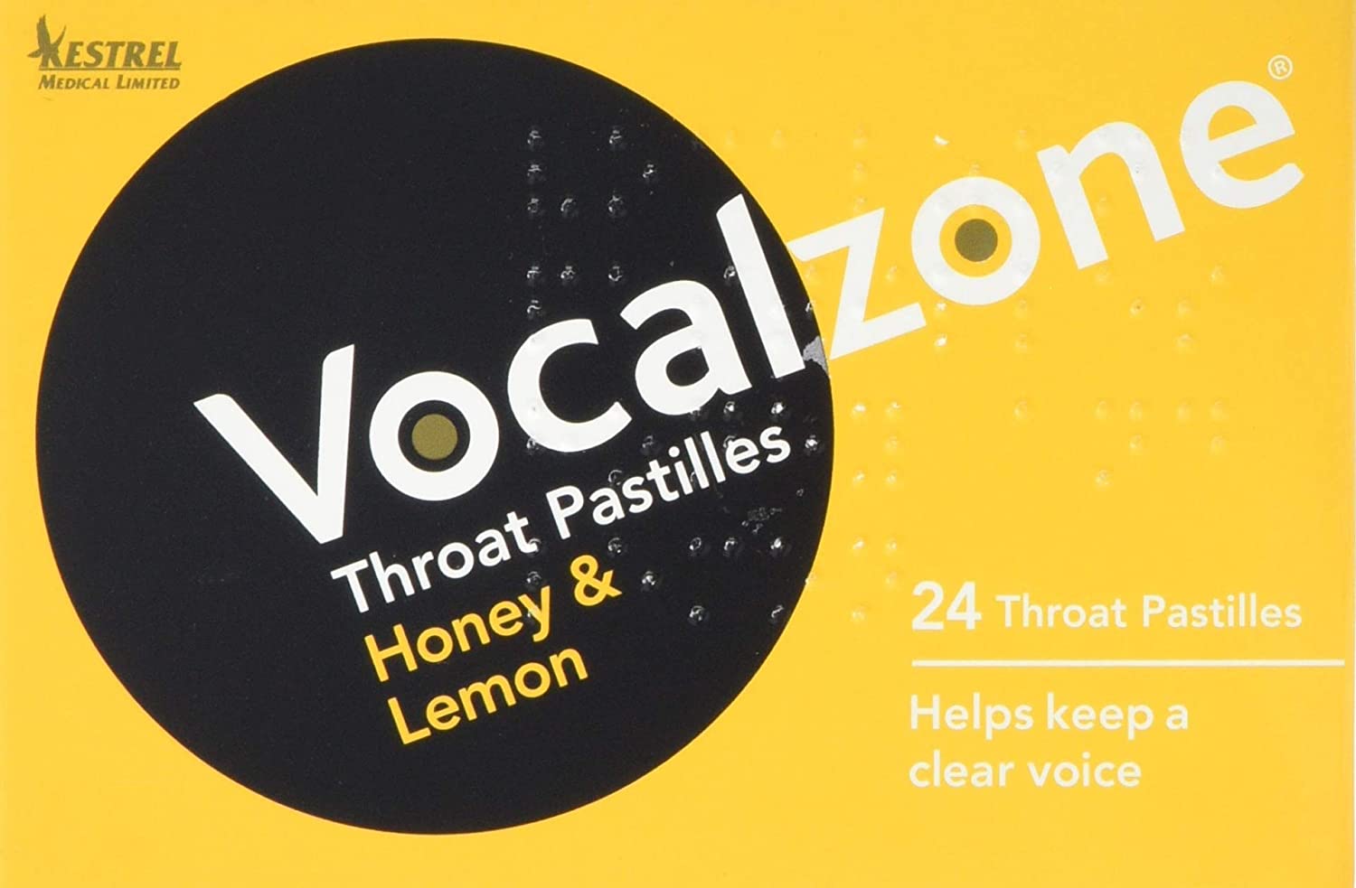 Vocalzone Throat Pastilles Honey & Lemon